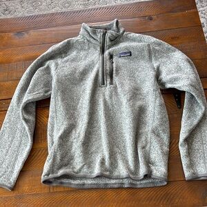 Patagonia Gray Zip Up Sweater Durable Athletic Design